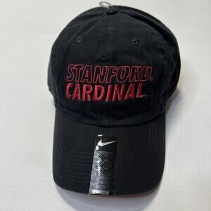 Nike Stanford Cardinal Dri Fit Heritage 86 Campus Adj Performance Hat Black NEW
